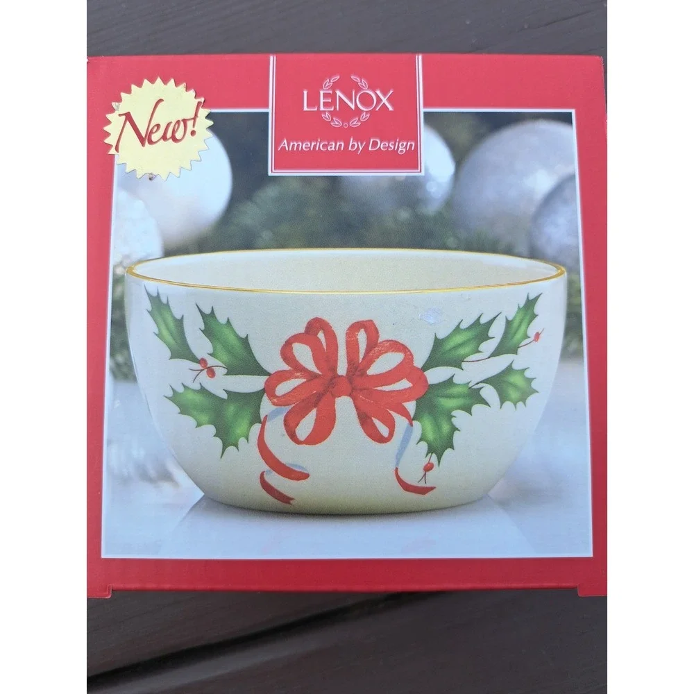 Lenox Christmas Holiday American By Design Porcelain Bowl Collectable Decorative